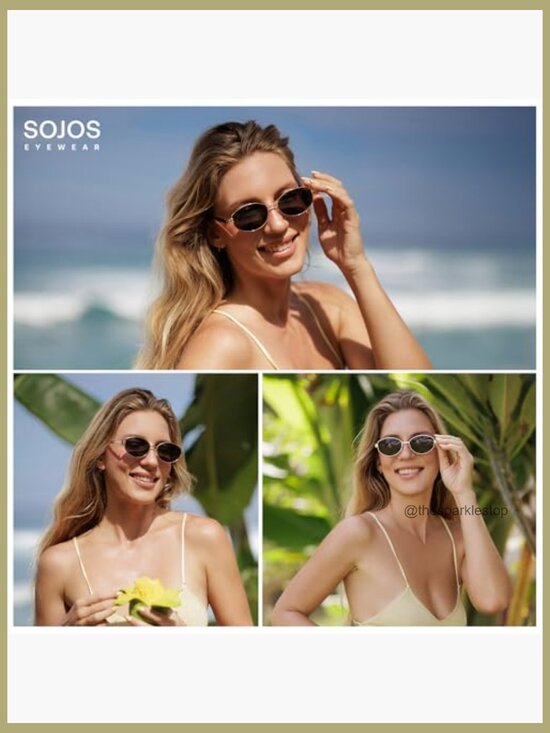 Trendy Oval Round Polarized Sunglasses with Metal Frames main image 5